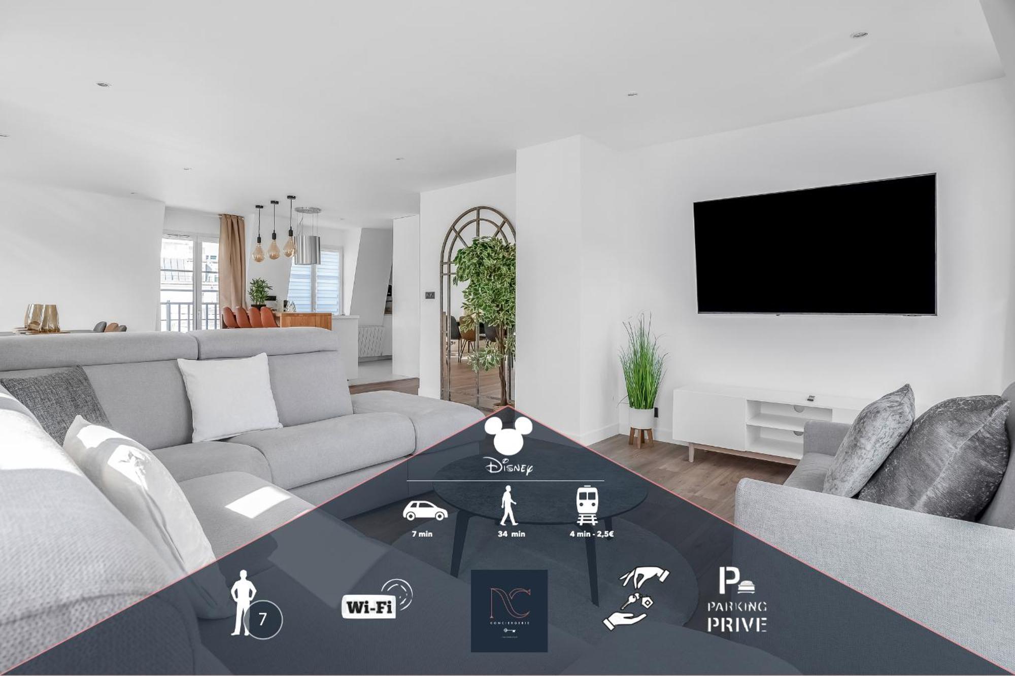 Disneyland-Paris 7 Pers, Netflix, Wifi, 2 Parking Chessy  Ngoại thất bức ảnh